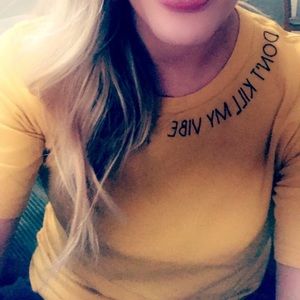 Project Social T Yellow “Don’t Kill My Vibe” Shirt